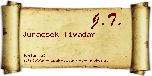Juracsek Tivadar névjegykártya